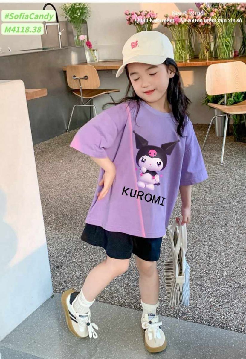 Bộ cộc bé gái Kuromi.